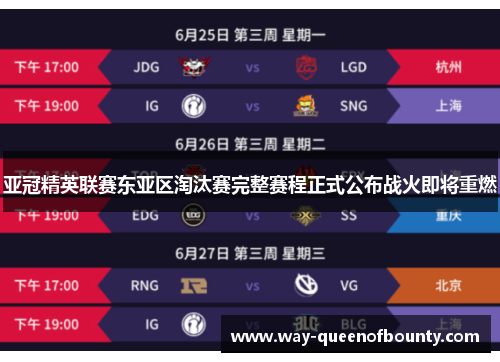 亚冠精英联赛东亚区淘汰赛完整赛程正式公布战火即将重燃